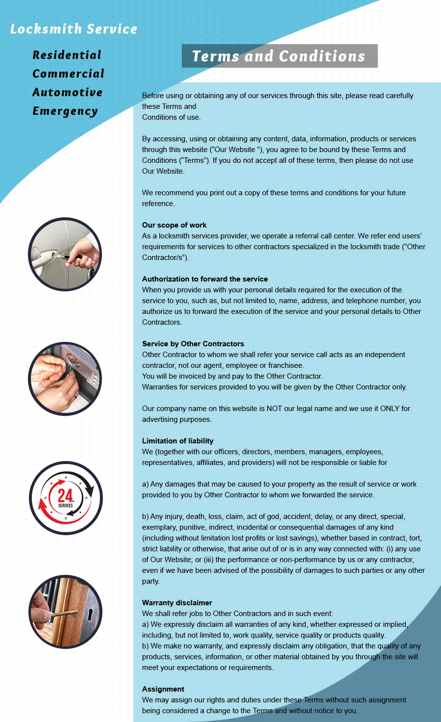 Houston Special Locksmith Houston, TX 281-502-1458 - Terms-and-condition